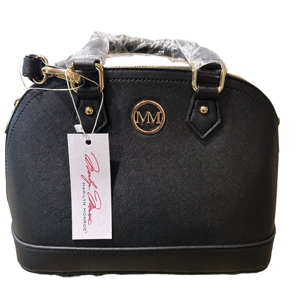 Glamorous Marilyn Monroe Black Dome Satchel/Crossbody Retro Handbag NWT